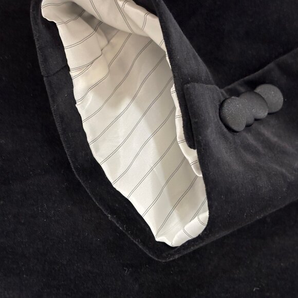 Stafford Velveteen Blk Tux Prom Formal Jacket Vtg Authentic 90’s Sz 46R - Picture 5 of 16